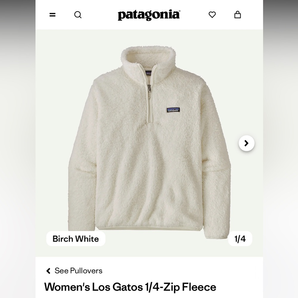 Women's Los Gatos 1/4-Zip Fleece - Patagonia Pullover White Fleece